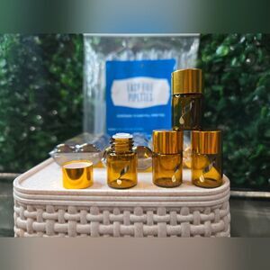Young Living Travel Or Sample‎ Glass Container Pack Of 4 With Pipettes